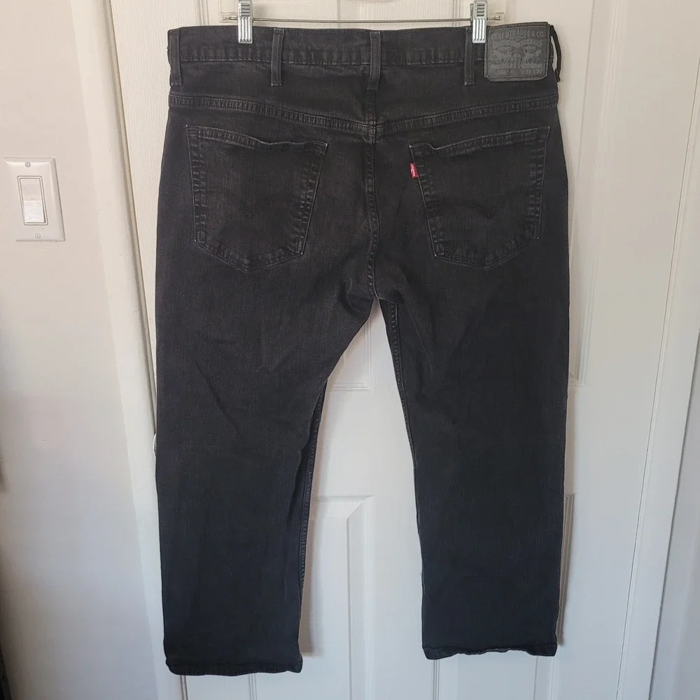Levi's 569 Loose Straight Jeans Mens 38x30 Black Denim‎ Relaxed Baggy 00569-0125